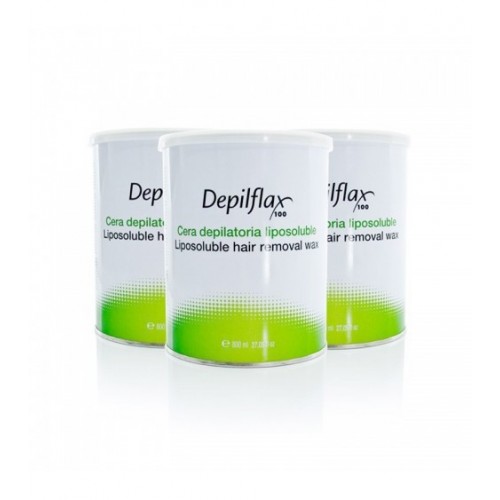 DEPILFLAX 100 Natūralus vaškas depiliacijai skardinėje 800ml