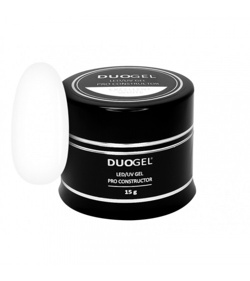 Konstrukcinis nagų gelis DUOgel EXCELLENT WHITE 15ml