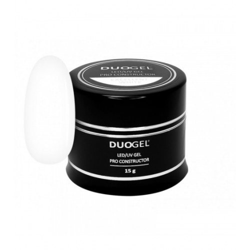 Konstrukcinis nagų gelis DUOgel EXCELLENT WHITE 15ml