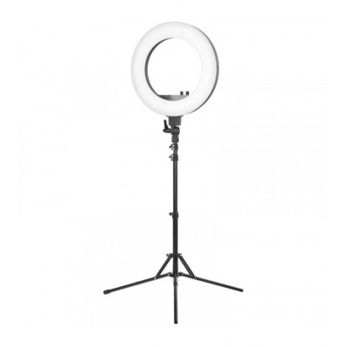 Lempa makiažui vizažui su stovu LED RING 18, 48W
