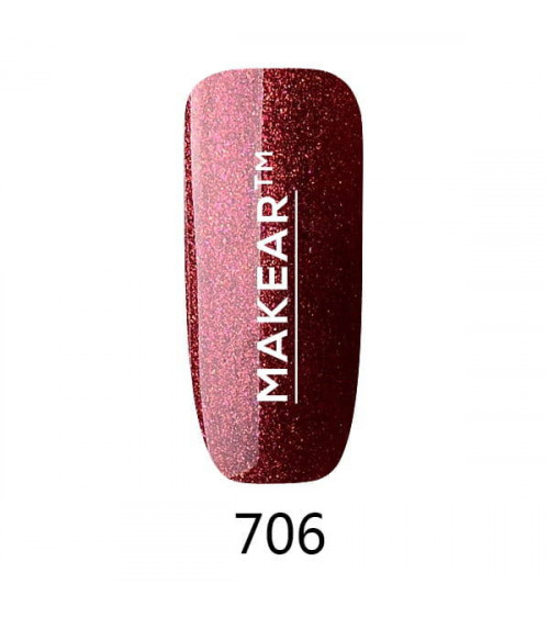 Gelinis nagų lakas Makear - Glamour 706 8ml