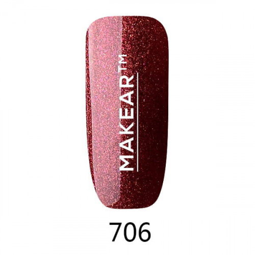 Gelinis nagų lakas Makear - Glamour 706 8ml