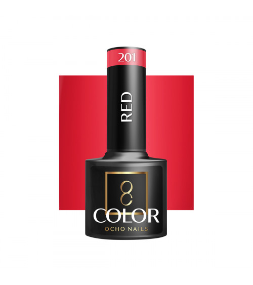 Hibridinis gelinis lakas OCHO NAILS red 201 5ml