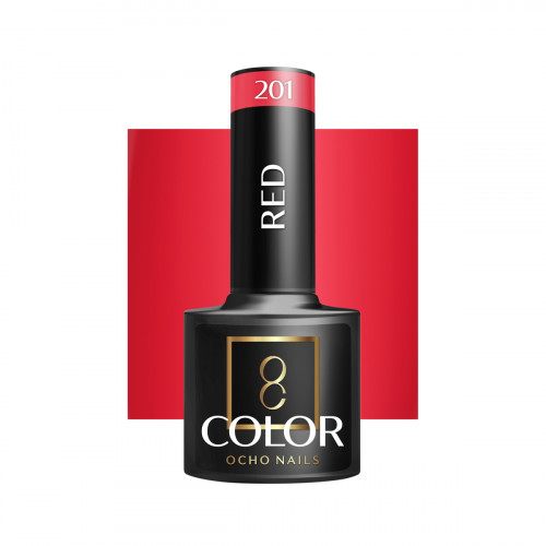 Hibridinis gelinis lakas OCHO NAILS red 201 5ml