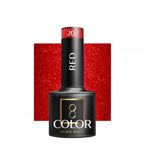 Hibridinis gelinis lakas OCHO NAILS red 202 5ml