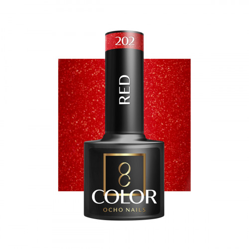 Hibridinis gelinis lakas OCHO NAILS red 202 5ml