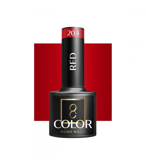 Hibridinis gelinis lakas OCHO NAILS red 204 5ml