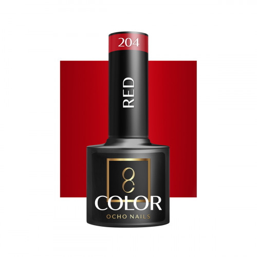 Hibridinis gelinis lakas OCHO NAILS red 204 5ml