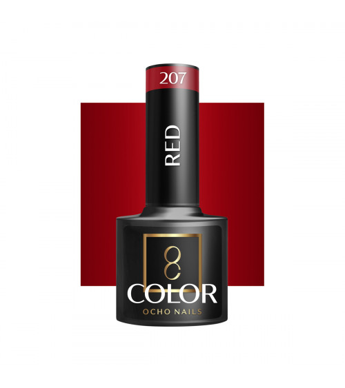 Hibridinis gelinis lakas OCHO NAILS red 207 5ml