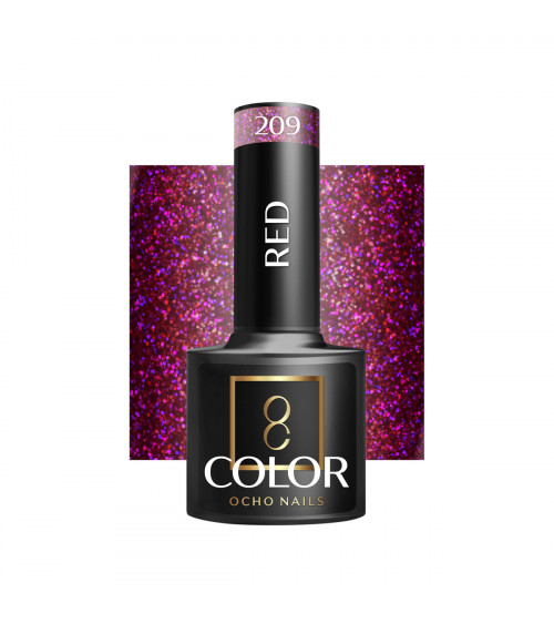 Hibridinis gelinis lakas OCHO NAILS red 209 5ml