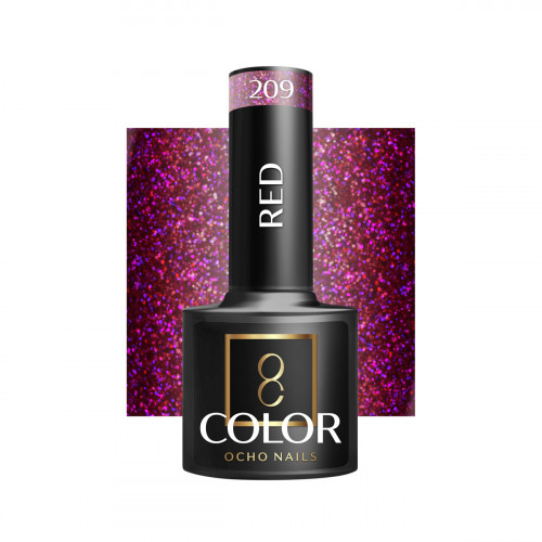 Hibridinis gelinis lakas OCHO NAILS red 209 5ml