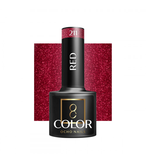 Hibridinis gelinis lakas OCHO NAILS red 211 5ml
