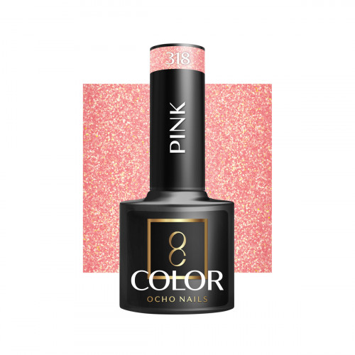 Hibridinis gelinis lakas OCHO NAILS pink 318 5ml