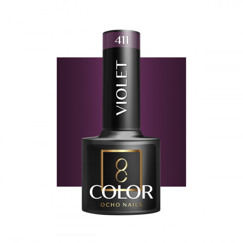 Hibridinis gelinis lakas OCHO NAILS violet 411 5ml