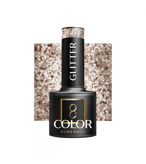 Hibridinis gelinis lakas OCHO NAILS glitter G04 5ml