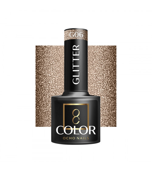 Hibridinis gelinis lakas OCHO NAILS glitter G06 5ml