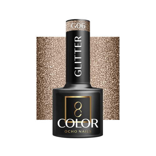 Hibridinis gelinis lakas OCHO NAILS glitter G06 5ml