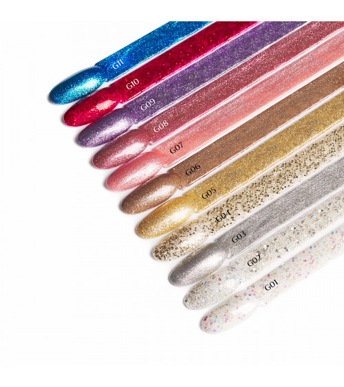 Hibridinis gelinis lakas OCHO NAILS glitter G06 5ml