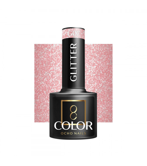 Hibridinis gelinis lakas OCHO NAILS glitter G07 5ml