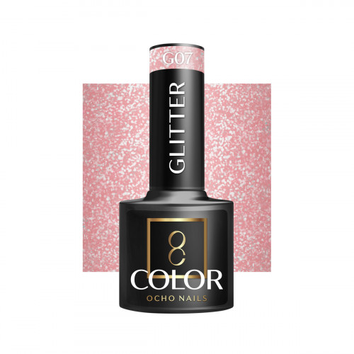 Hibridinis gelinis lakas OCHO NAILS glitter G07 5ml