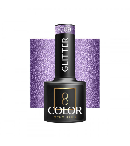 Hibridinis gelinis lakas OCHO NAILS glitter G09 5ml