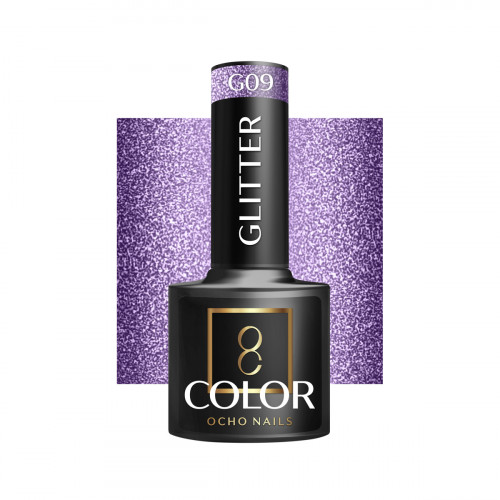 Hibridinis gelinis lakas OCHO NAILS glitter G09 5ml
