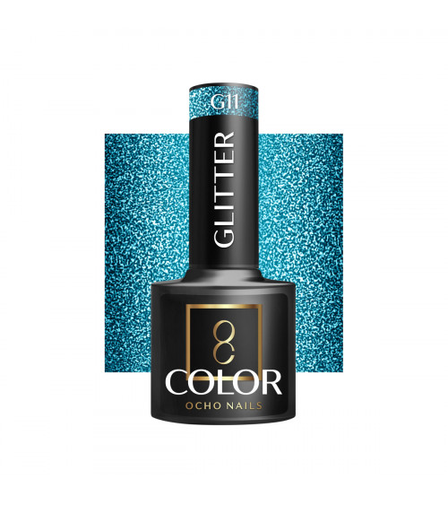 Hibridinis gelinis lakas OCHO NAILS glitter G11 5ml