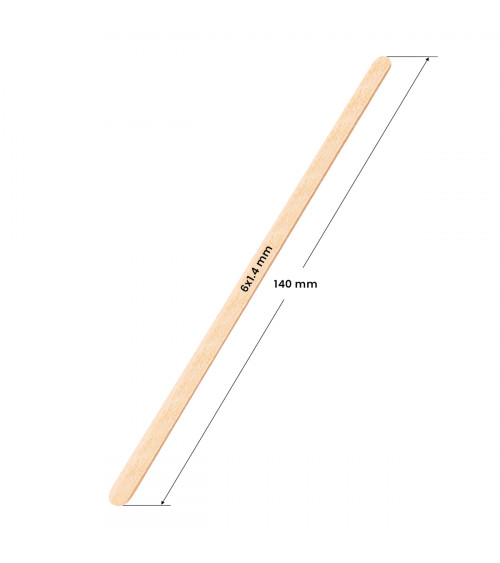 Medinės Mentelės Depiliacijai 140 x 6 x 1.4 mm - 100vnt.
