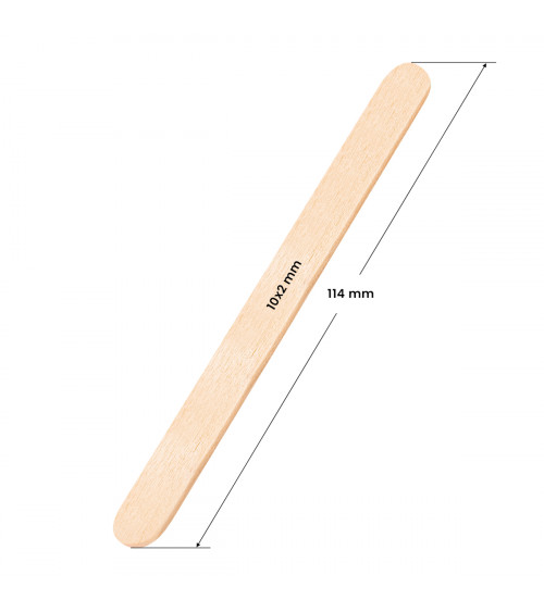 Medinės Mentelės Depiliacijai 114 x 10 x 2 mm - 100 vnt.