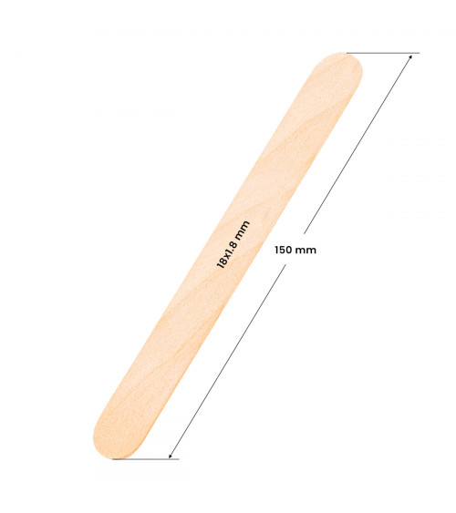 Medinės Mentelės Depiliacijai 150x18x1.8 mm - 50 vnt.